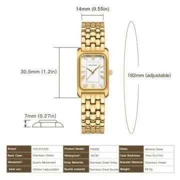 HOLSTOUR Gold Vintage Bracelet Watch for Women