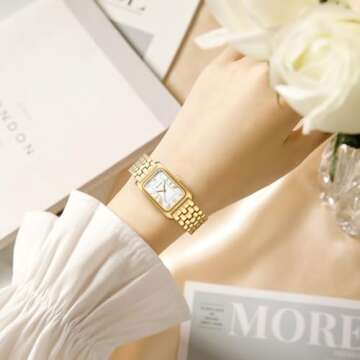 HOLSTOUR Gold Vintage Bracelet Watch for Women