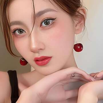 Cherry Dangle Earrings - Sweet Fruit Jewelry Gift for Women