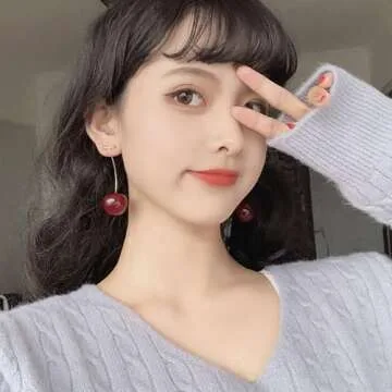 Cherry Dangle Earrings - Sweet Fruit Jewelry Gift for Women