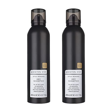 Kristin Ess Hair Style Reviving Dry Shampoo with Vitamin C for Oily Hair, Blonde and Brunette Hair, ...