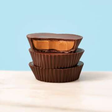 Theo Chocolate Organic Dark Chocolate Peanut Butter Cups,12 Pack