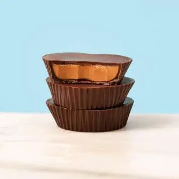 Theo Chocolate Organic Dark Chocolate Peanut Butter Cups,12 Pack