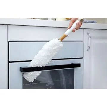Full Circle - FC14603W Dust Whisperer Washable Microfiber Duster with Replaceable Head, White
