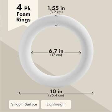 Bright Creations Foam Wreath Forms for DIY Crafts