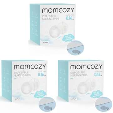 Momcozy Ultra-Thin Disposable Nursing Pads - 60 Count, Ultra-Absorbent & Breathable for Mothers.