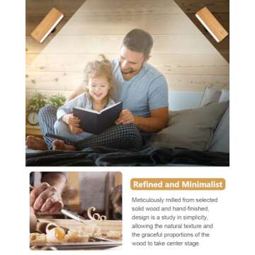 MICEYLIVE Wall Sconces Set of Two - Wireless Wall Lights for Bedroom, Rechargeable Wall Sconces Battery Operated with Stepless Dimming, Cordless Sconce Wall Decor Set of 2 for Picture,Living Room