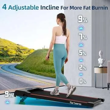 Incline Treadmill for Home Use - App Compatible Portable Walking Pad