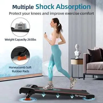 Incline Treadmill for Home Use - App Compatible Portable Walking Pad