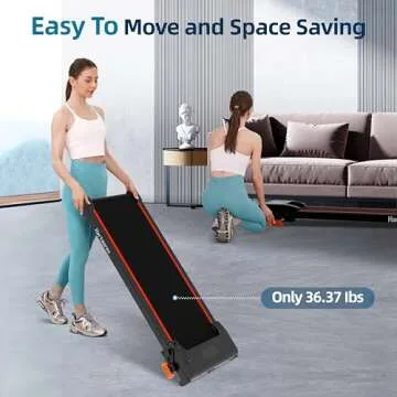 Incline Treadmill for Home Use - App Compatible Portable Walking Pad