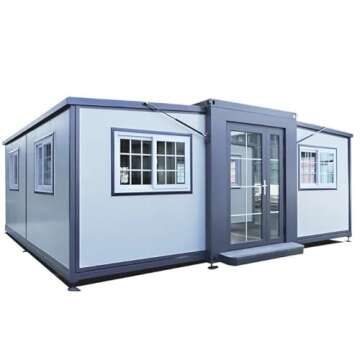 Zolyndo Portable Prefabricated Tiny Home 13x20ft, Mobile Expandable Plastic Prefab House for Hotel, Booth, Office, Guard House, Shop, Villa, Warehouse, Workshop (with Restroom)