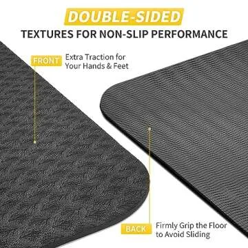 CAMBIVO Yoga Mat for Women Men Kids, 72" x 24" TPE Yoga Mats, 1/4 & 2/5 Inch Extra Thick Yoga Mat Non Slip, Workout Mat with Carrying Strap for Yoga, Pilates,Meditation and Floor Exercises