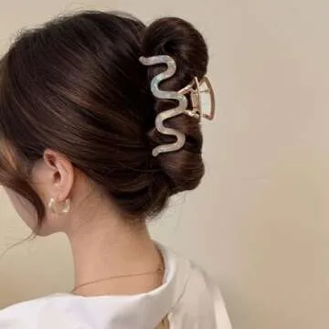 Metal Acetate Hair Claw Clips Big Non Slip Hair Clamp Large Hair Jaw Clips for Women Ladies Hair Accessories as Gift for Thin, Medium to Thick Hair (2 Pack)