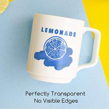 A-SUB 25 Sheets Waterslide Decal Paper for Laser Printers - Transparent Clear - 8.5x11 Inch Water Slide Transfer Paper for DIY Tumbler, Mug, Glass Decals