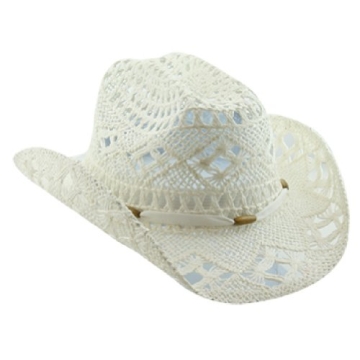 Stylish Toyo Straw Beach Cowboy Hat with Shapeable Brim
