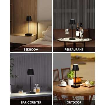 Lightbiz Touch Control Table Lamp with USB Ports