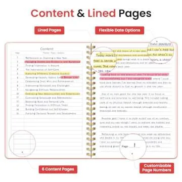 Lined Spiral Journal Notebook for Women & Men, 140 Pages, College Ruled Hardcover Notebook for Work & Note Taking, Journals for Writing, A5(6"x8") - Pink