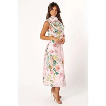 Stylish Anabelle Halter Neck Midi Dress for Women