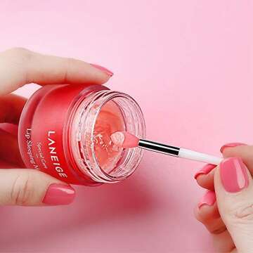 Silicone Lip Brush Set, 2pcs Silicone Exfoliating Lip Brush Double-sided Lip Scrubber & 2pcs Silicone Lip Balm Brush Makeup Brush Applicator Tools