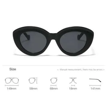 laureles Vintage Cat Eye Y2K Sunglasses Women Leopard Brown Sun Glasses Men Punk Outdoor Shades Female L15 (C3)