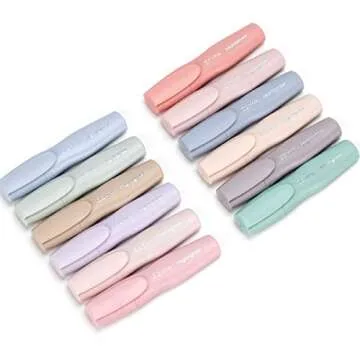 ZEYAR Aesthetic Highlighter Marker Pen, Cream Colors Chisel Tip, Water Based ink, Quick Dry, No Bleed, Streamlined design, for Bible Study Notes School Office (12 Cream Colors)