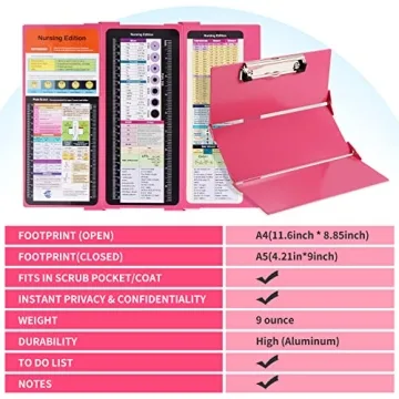 Nursing Clipboard with Cheat Sheets - Portable & Practical