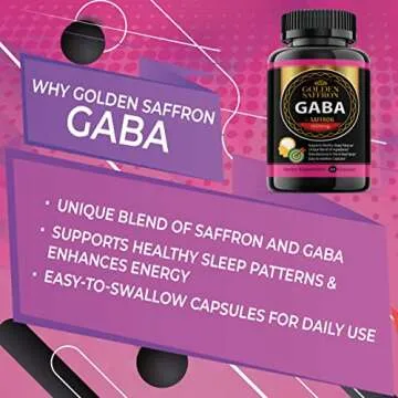 Golden Saffron GABA Supplement for Relaxation and Sleep