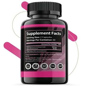 Golden Saffron GABA Supplement for Relaxation and Sleep