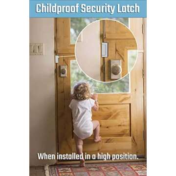 GreaTalent 3PACK Home Security Door Reinforcement Lock Childproof, Add High Security to Home Prevent Unauthorized Entry, Aluminum Construction Finish, Silver
