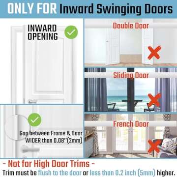 GreaTalent 3PACK Home Security Door Reinforcement Lock Childproof, Add High Security to Home Prevent Unauthorized Entry, Aluminum Construction Finish, Silver