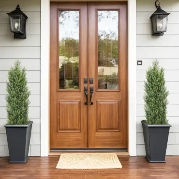 4ft Cedar Topiary Trees Set of 2 for Outdoor Decor