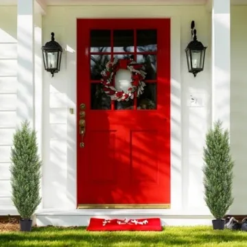 4ft Cedar Topiary Trees Set of 2 for Outdoor Decor