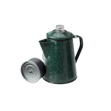 GSI Outdoors Percolator Coffee Pot | Enamelware Campfire Coffee Boiler Kettle for Outdoor Camping Co...