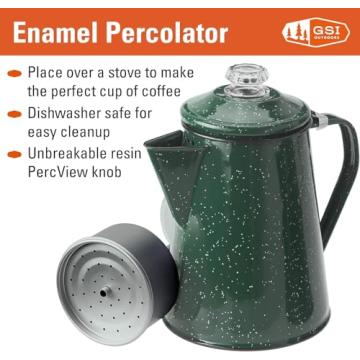 GSI Outdoors Percolator - Durable Campfire Coffee Pot