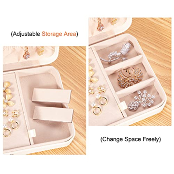 LANDICI Small Jewelry Box for Travel and Daily Use