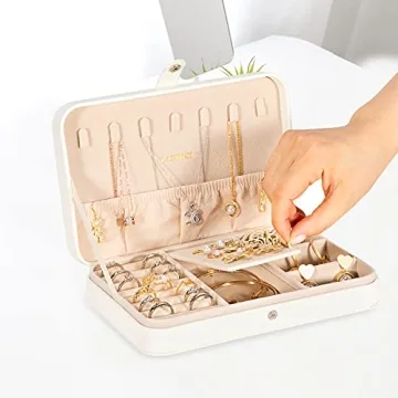 LANDICI Small Jewelry Box for Travel and Daily Use