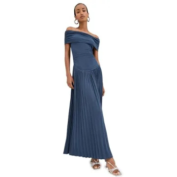Lioness Women's Field of Dreams Maxi Dress - Elegant Maternity Wear in Navy Blue