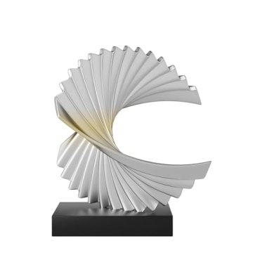 Paytonture Ocean Wave Sculpture - Modern Design Resin Art Decor for Home & Office Shelves