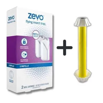 Zevo Flying Insect Trap Refill Kit| Attracts and Traps Insects like Fruit Flies, Gnats, House Mosqui...
