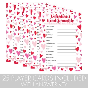 Valentine's Day Word Scramble Game for All Ages