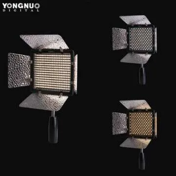 Yongnuo Professional LED Video Light Flash YN300-II With 300pcs Lamps, 4 color sheets for DSLR Camera Canon EOS, 3200-5500K adjustable color temperature