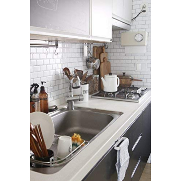 Peel and Stick Tiles, Less Sticky, Extra Adhesive is Needed for Painted Walls, 10-Sheets 12x12 Self Adhesive Removable Kitchen Backsplash 3D Tiles Subway Mono White