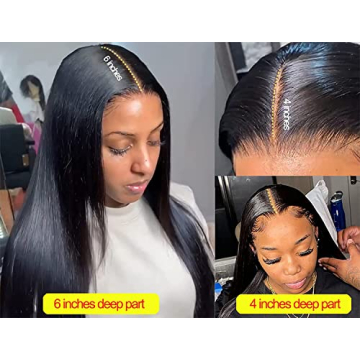 13x6 Lace Front Wig 22 Inch Human Hair Quality Blend