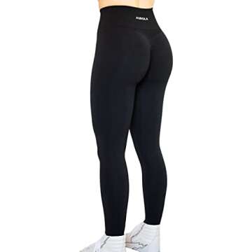 AUROLA Workout Leggings for Women Seamless Scrunch Tights Tummy Control Gym Fitness Girl Sport Activ...