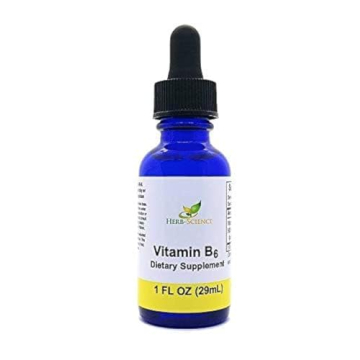 Herb-Science Liquid Vitamin B6 Drops - Pyridoxine Extract Dietary Supplement to Support Brain Functi...