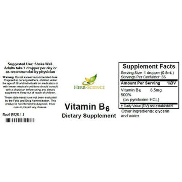 Herb-Science Liquid Vitamin B6 Drops for Vital Health