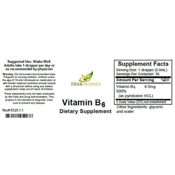 Herb-Science Liquid Vitamin B6 Drops for Vital Health