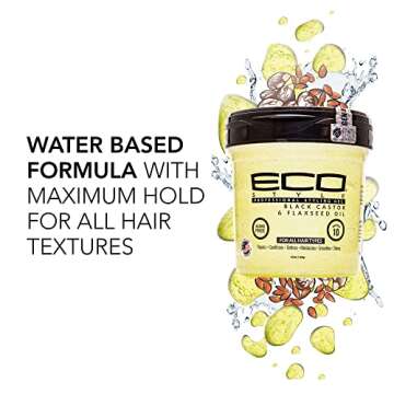 ECO Style Black Castor & Flaxseed Oil Gel 32 oz (Pack of 2)