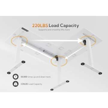 Claiks L Shaped Adjustable Height Standing Desk