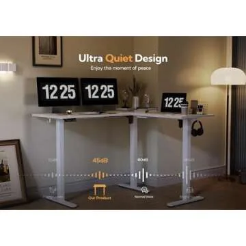 Claiks L Shaped Adjustable Height Standing Desk